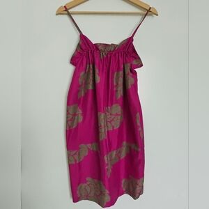 Club Monaco Paget Floral Mini Dress Silk Sz XS Pink Sleeveless